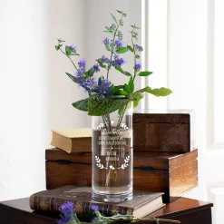 Runde Vase mit Gravur - Beste Oma