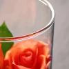 Runde Vase mit Gravur - Blumenherz für Oma