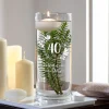 Runde Vase mit Gravur - 40. Geburtstag