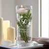 Runde Vase mit Gravur - 50. Geburtstag