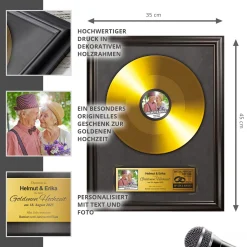 Schallplatte - personalisiert zur Goldenen Hochzeit