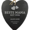 Schieferherz mit Gravur - Beste Mama von Herzen
