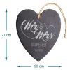 Schieferherz mit Gravur - Mr and Mrs