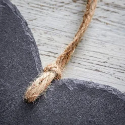 Schieferherz mit Gravur - Trauerspruch mit Personalisierung