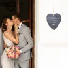 Schieferherz zur Hochzeit - personalisiert