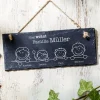 Schiefertafel mit Gravur für Familien