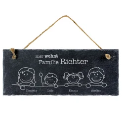 Schiefertafel mit Gravur für Familien