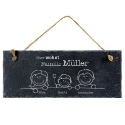 Schiefertafel mit Gravur für Familien