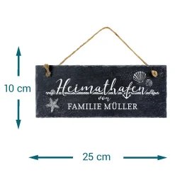 Schiefertafel mit Gravur für Familien - Heimathafen