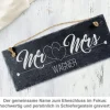 Schiefertafel mit Gravur - Mr and Mrs