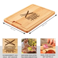 Schneidebrett für Papa - Grillchef