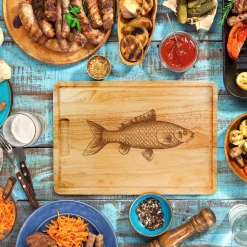 Schneidebrett mit Gravur - Fisch