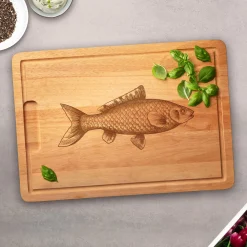 Schneidebrett mit Gravur - Fisch