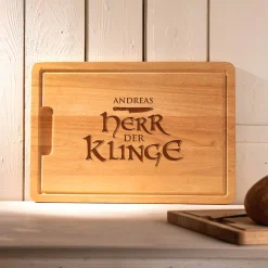 Schneidebrett mit Gravur - Herr der Klinge