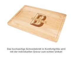 Schneidebrett mit Gravur - Initiale