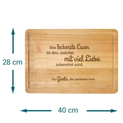 Schneidebrett mit Gravur - Oma kocht mit Liebe