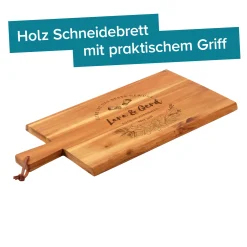Schneidebrett mit Griff - Liebe ist das beste Gewürz