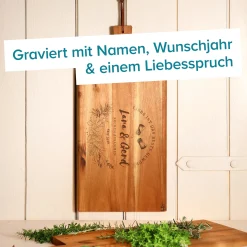 Schneidebrett mit Griff - Liebe ist das beste Gewürz
