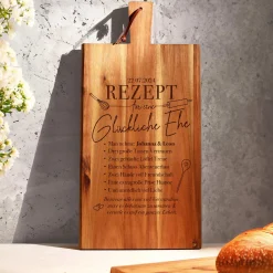 Schneidebrett mit Griff - Rezept glückliche Ehe