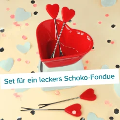 Schokofondue Set in Herzform