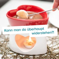 Schokofondue Set in Herzform