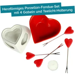 Schokofondue Set in Herzform
