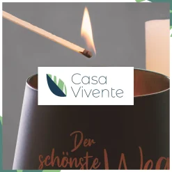 Schwarzes Windlicht mit Gravur Gemeinsamer Weg - Bronze