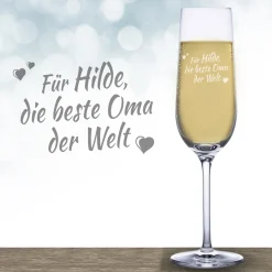 Sektglas mit Gravur - Beste Oma