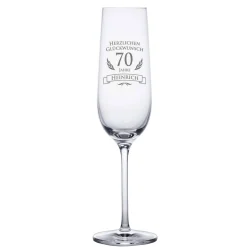Sektglas zum 70. Geburtstag