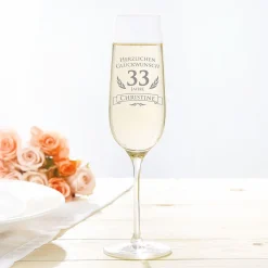 Sektglas zum Geburtstag