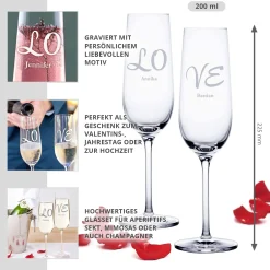 Sektgläser Love - 2er Set