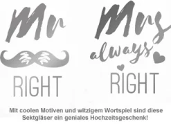 Sektgläser - Mr and Mrs Right