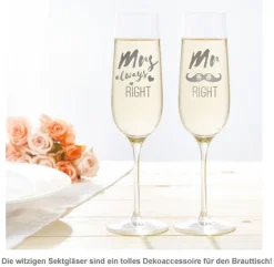 Sektgläser - Mr and Mrs Right