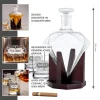Set mit Diamant Karaffe und 2 Whiskygläsern mit Gravur