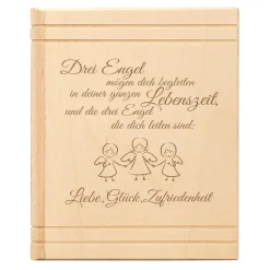 Sparbuch zur Taufe - Engel Gravur