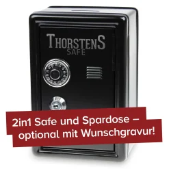 Spardose Tresor - schwarz