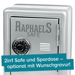 Spardose Tresor - silberfarben