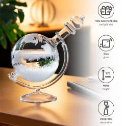 Sturmglas zur Wettervorhersage - Globus - Maritimes Fitzroy Barometer