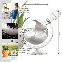 Sturmglas zur Wettervorhersage - Globus - Maritimes Fitzroy Barometer