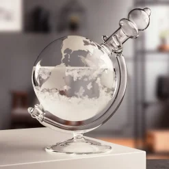 Sturmglas zur Wettervorhersage - Globus - Maritimes Fitzroy Barometer