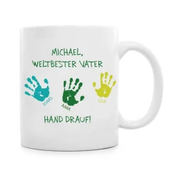 Tasse für Vater - Hand drauf