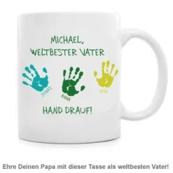 Tasse für Vater - Hand drauf