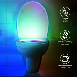 Techno Toilettenlicht mit Bewegungsmelder und Farbwechsel