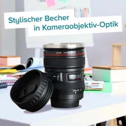 Thermo Kaffeebecher - Kamera Objektiv