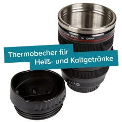 Thermo Kaffeebecher - Kamera Objektiv