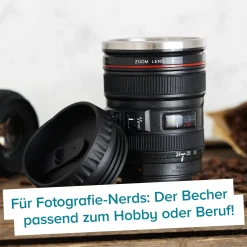 Thermo Kaffeebecher - Kamera Objektiv