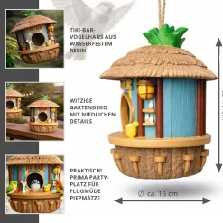 Tikibar Vogelhaus - Nistkasten & Futterhaus für Vögel
