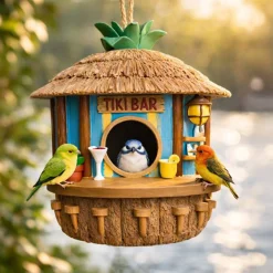 Tikibar Vogelhaus - Nistkasten & Futterhaus für Vögel