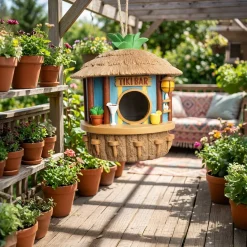 Tikibar Vogelhaus - Nistkasten & Futterhaus für Vögel