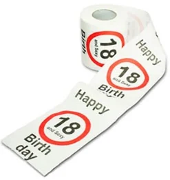Toilettenpapier zum 18. Geburtstag